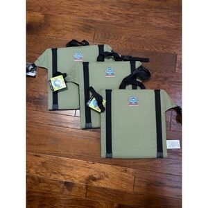 Crazy Creek Casual Line Folding Stadium Chairs Lot of 3 Olive Green